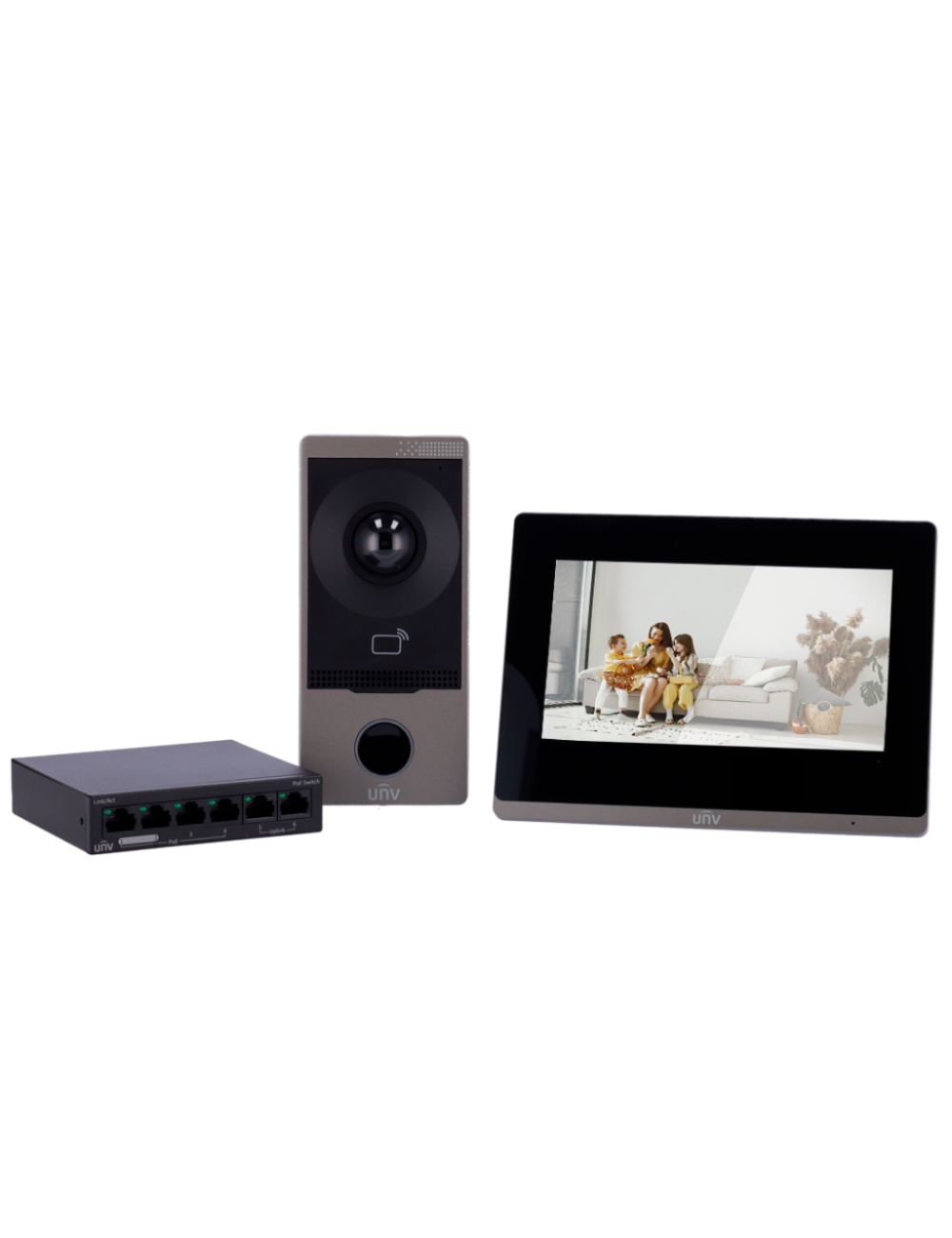 Uniview KIT/201S/372S/NSW2020 - Kit Interphone Vidéo IP WiFi
