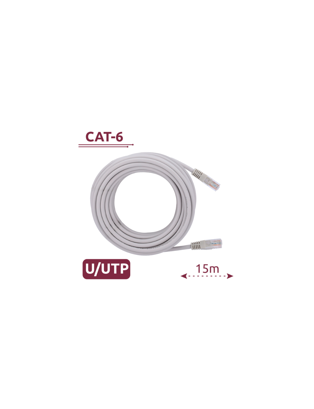 Safire UTP6-H-15W - Câble Ethernet Catégorie 6 - 15 mètres