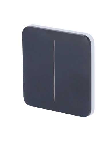 Ajax SoloButton 2-Gang - Panneau tactile sans contact pour interrupteur double