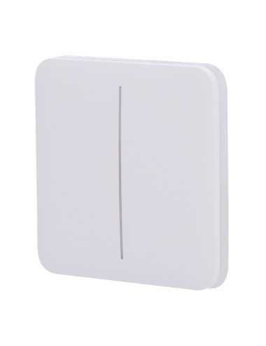 Ajax SoloButton 2-Gang - Panneau tactile sans contact pour interrupteur double