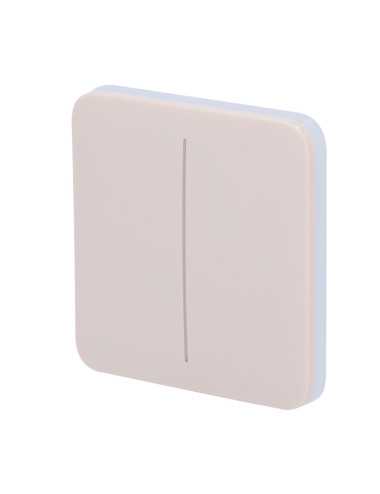 Ajax SoloButton 2-Gang - Panneau tactile sans contact pour interrupteur double