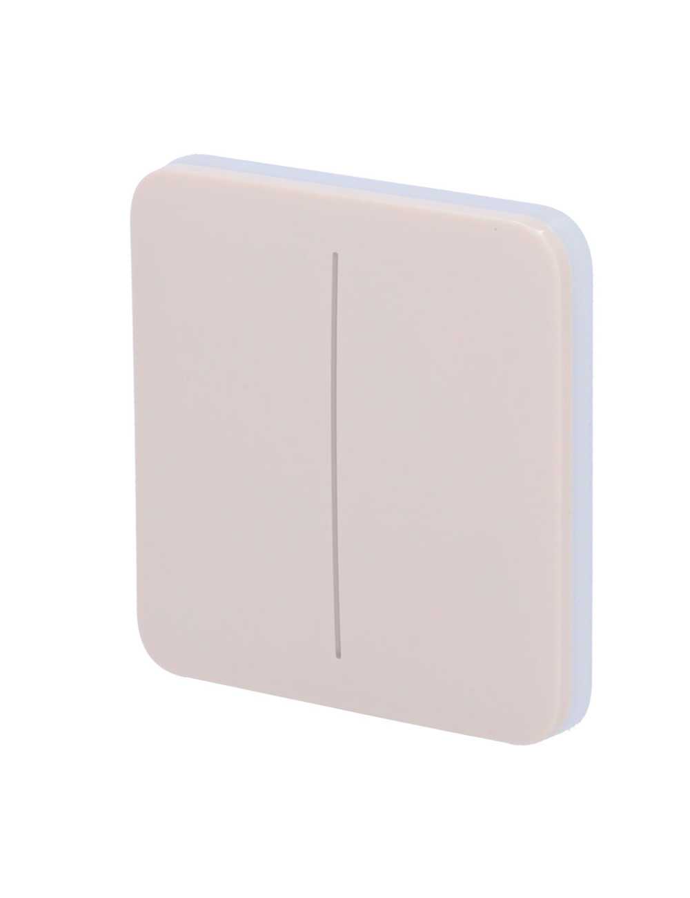 Ajax SoloButton 2-Gang - Panneau tactile sans contact pour interrupteur double