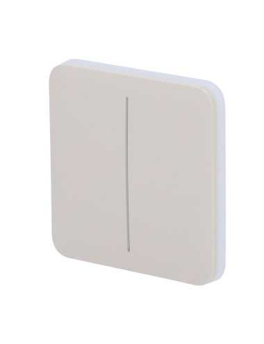 Ajax SoloButton 2-Gang - Panneau tactile sans contact pour interrupteur double