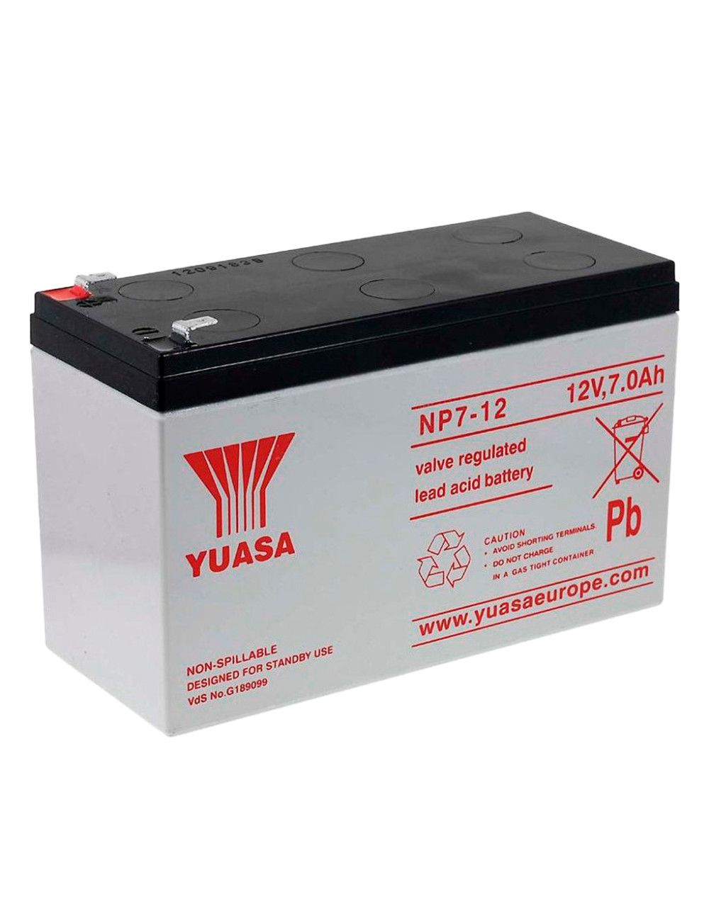 Yuasa NP7-12 - Batterie VRLA 12V 7Ah
