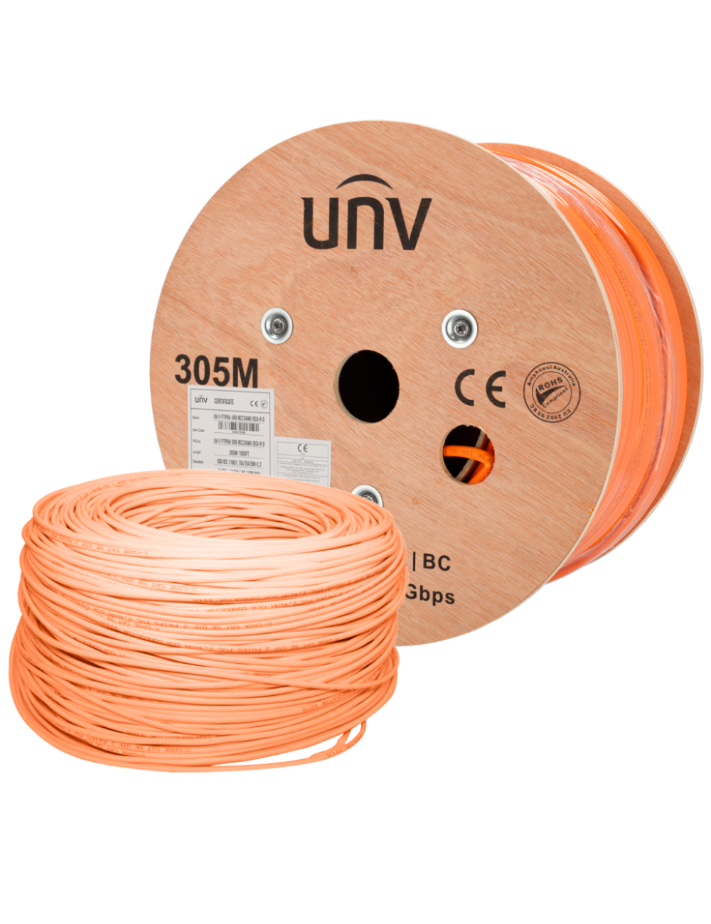 Uniview UV-FTP6A – Câble Réseau Cat6A F/FTP Cuivre 305m